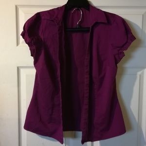 Button down purple blouse